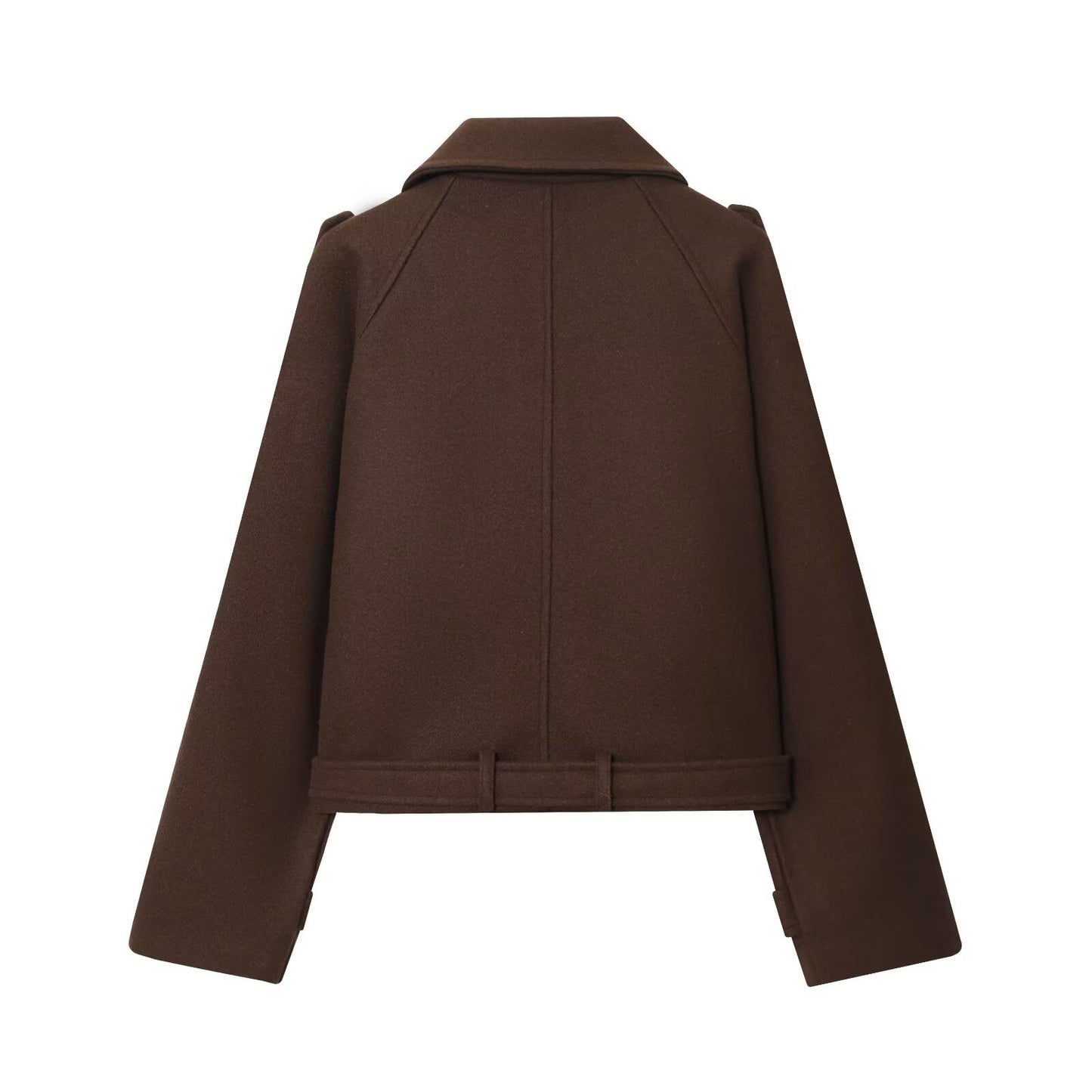 Long sleeved buttoned lapel jacket for women