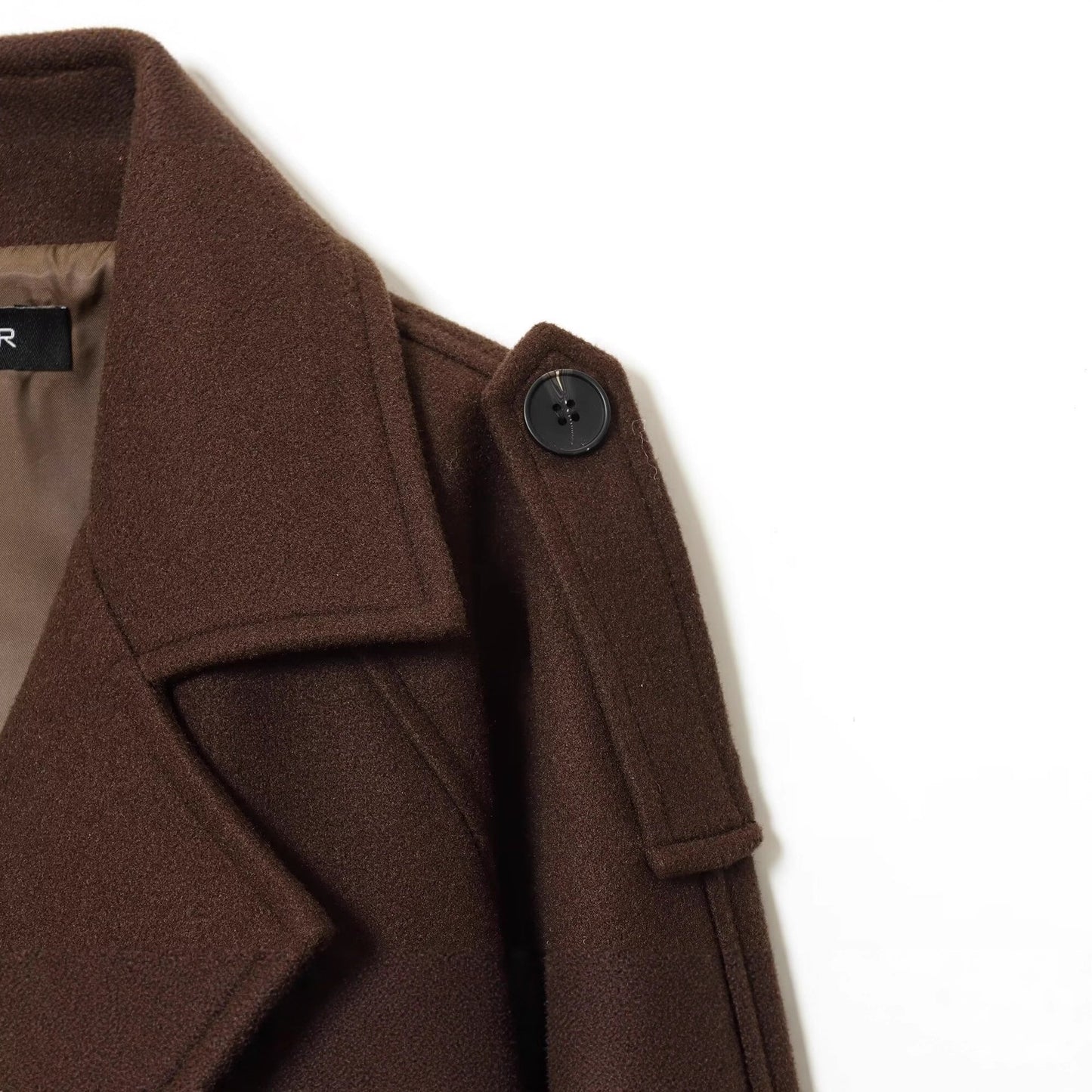 Long sleeved buttoned lapel jacket for women